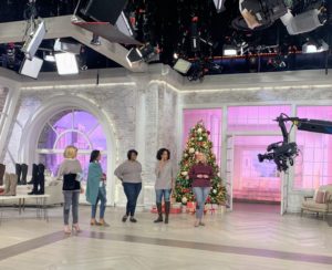 Here I am with several of the QVC models wearing my Patchwork Jeans - they all look so great in them, and they fit nicely on everyone.