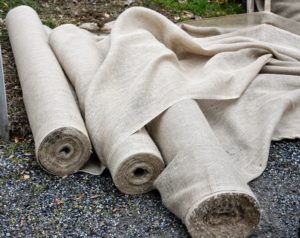 Rolls and rolls of burlap are needed to cover my hedges and shrubs each winter. After every season, any burlap still in good condition is saved for use the following year.