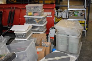 With everything out of the closet, it is easier to visualize and plan how the space can be re-organized and what supplies are needed to complete the job.