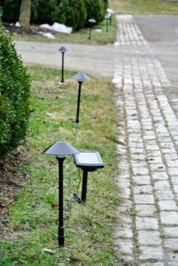 And remember my landscape solar lights? They're back! These lights keep your footpaths well-lit and safe. This set is bronze, but my lights also come in silver and galvanized steel. These tethered lights provide the look of low-voltage garden lighting.