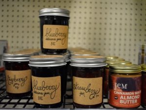 And as part of their pantry offerings - blueberry and strawberry jams as well as a variety of butters.