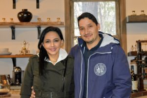 Mauricio and Patricia stopped for this quick photo - thank you for giving us a tour of your beautiful showroom. For more information on New England Antique Lumber and the work they create, please go to their web site. What are some of your favorite neighborhood artisans? Share them in the comments section below.