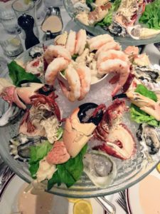 After the party, we went to Chops Lobster Bar, where we enjoyed the most amazing seafood, This is their shellfish tower with Maine lobster, shrimp, cold water oysters, and lump crab.