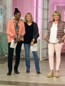 I am wearing the jacket in pink granite. These jackets are so comfortable and so perfect for chilly evenings - and it is completely washer and dryer friendly!