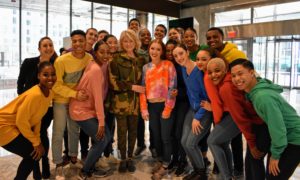 And here I am with the dancers from Alvin Ailey. As some of you know, my granddaughter, Jude, loves studying dance, and to my left was one of Jude's teachers. What a great morning at Hudson Yards. Please visit the next time you're in New York City.
