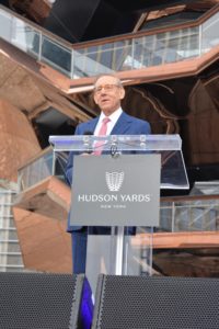 Hudson Yards’ co-developer, Stephen Ross, said he was so proud of this structure, the new neighborhood, and what they will bring to the City of New York. Vessel is also a temporary name for the 150-foot-high, 200-million dollar construction — a final name is up for public input.