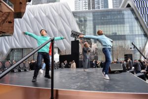 Afterwards, Andra sang as the Alvin Ailey Dancers performed on stage. Visitors were then invited to walk up Vessel.