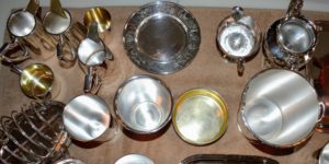 Here are all the pieces done and ready to be returned to the shelves. When storing, be sure silver pieces do not touch each other to avoid any scratches.