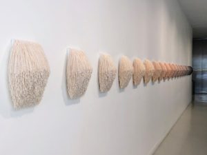 We also visited the works by Paola Pivi in an exhibit titled "Art with a View". This piece is Call Me Anything You Want (2013). Paola Pivi is know for her use of varied media. Among the most well known are Pivi’s canvases covered with thousands of strings of pearls.