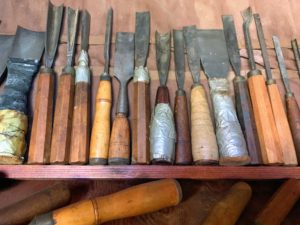 Ann drew from the time she was five-years old and received her first sculpting tool at age eight. The studio contains many of Ann's chisels, hammers, and other tools, including some of those given to her as a child by her Aunt Rose.