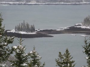 Cheryl captured this view looking across to Thrumcap Island from one of the bedroom windows. The island is owned by Acadia National Park, but is managed as part of the Coast of Maine Wildlife Management Area and supports the nesting of many birds each year.