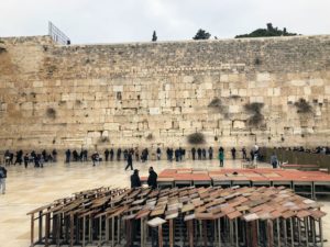 The Western Wall, Wailing Wall, or Kotel, known in Islam as the Buraq Wall, is an ancient limestone wall in the Old City of Jerusalem.
