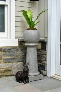 This is my Pedestal Planter with Removable Bowl. These have such an elegant and gorgeous shape. They were inspired by two that I keep at the doorway to my kitchen. It comes in two sizes - a 28-inch tall planter or a 36-inch tall planter.