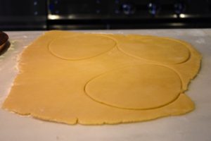 I love making these giant egg-shaped sugar cookies – they’re about seven-inches across.
