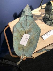 Kevin Sharkey, who attended the Fair with me, took this photo of a bronze leaf - it can be hung on the wall as an art piece or placed on a table.