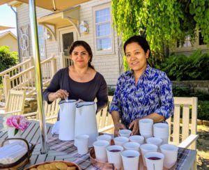 The group was offered a light snack of cookies and a delicious pomegranate punch. My housekeepers, Enma and Sanu, always prepare a beautiful display of refreshments for our tour groups.