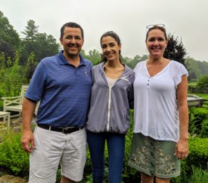 And here are Michael, Debbie and their daughter, Hannah. Michael and Debbie actually lived in one of the houses on the property before I purchased it - it's changed quite a bit since they were last here. They are the owners of Sgaglio's Marketplace, a specialty foods and butcher shop - one of my favorite stops in Katonah. http://sgagliosmarketplace.com/