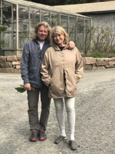 Here's a nice photo of Chris and me in front of the greenhouse.