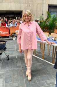 The weather on this day was very pleasant and dry - we've had so much rain in the Northeast these last few weeks. Here I am in one of my new Stretch Poplin Bracelet-Sleeve Blouses from my collection at QVC, in a shell pink color - these blouses are so comfortable. https://qvc.co/2ZfX8SH