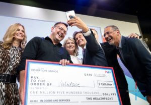 VALIDOSE. The winner takes home an award of more than one-and-a-half million dollars in goods and services to help launch the product. Here we are taking a selfie with the winner. (Photo by Nick Laham, PHM)