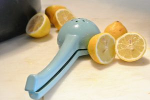After every 12-apples or so, add the juice of half a lemon. This is my favorite citrus press - I designed it for my collection at Macy's. If you don't already have one, it's available at Macy's stores and on their web site - you will love how easy it is to use. https://mcys.co/2kvTrcH