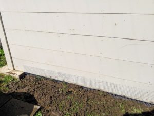 A strip of chicken wire was also placed along the perimeter of the coop's bottom to prevent any rodents or other digging creatures from entering the space. It also keeps the peachicks from exploring under the coop.