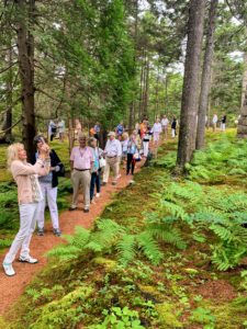 I guided the walk through the wooded paths, sunny terraces and gardens - everyone was so excited to take photos to share on their social media platforms.