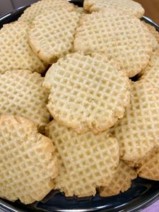 Stroopwafels are waffle cookies pressed together with caramel. They're a big favorite in the Netherlands. Make them and place them over a hot cup of cocoa! My book is filled with great photos of all these scrumptious cookies.