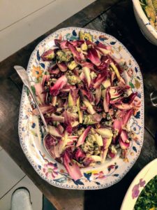 This is the radicchio salad made by Anthony. It was inspired by the radicchio salad made at Flora Bar New York.