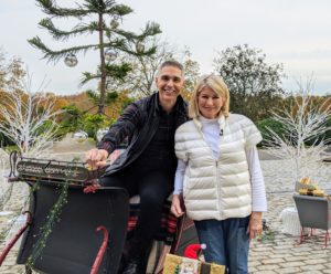Here I am with Alberti in front of my life-size sleigh - the inspiration for my Indoor/Outdoor 30-inch Decorative Sleighs - be sure to look on the web site for these fun pieces. Behind me, one of my Indoor/Outdoor Pre-Lit White Bark Twig Tree. https://qvc.co/2pXyKZv https://qvc.co/2JpF96P