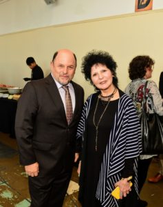 And here is actor and comedian, Jason Alexander with his wife, Daena Title. Jason was among three of those inducted under the category of performing arts along with Southside Johnny Lyon and The Smithereens. (Photo by Gary Gellman/Gellman Images)