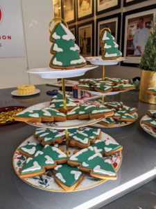 These decorated Christmas tree cookies are on my Royal Blush 3-Tier Server from Macy's. Use multiple servers to make a beautiful presentation of all your baked treats.