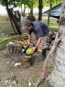 While driving in Costa Rica, one will see numerous fruit stands - many with pipa fría, or fresh chilled green coconut. Coconut water is full of electrolytes and packed with calcium, magnesium, and potassium - it is so good and so good for you.
