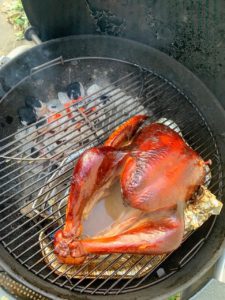 Special projects producer, Judy Morris, and her family enjoyed Thanksgiving at her brother’s home, not far from my Bedford, New York farm. John Morris was very proud of his turkey cooked on the grill – it looks just perfect.