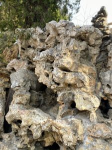 Huge boulders that have been weathered through or appear pock-marked are examples of what the Chinese call “Scholar’s rocks,” which have long been prized as décor in China. Geologists call these features “honeycomb weathering" showing reminders of the awesome power of nature and of Earth’s long history.