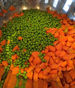 I used about four bags of frozen peas. Green peas are a good source of the B vitamin Thiamin, phosphorous, and potassium. Don’t overcook them – they only take a couple of minutes.