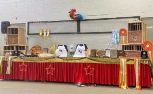 Here is the large awards table at one end of the Mallory Complex in the Eastern States Exposition Center.