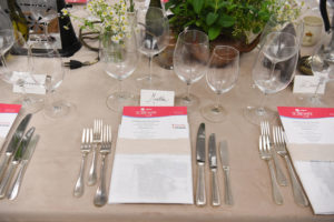 Here is my seat, set with several utensils for the variety of courses we were having for dinner - the menu was amazing. (Photo by WorldRedEye.com)