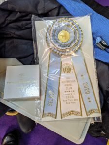 With so many Labrador Retrievers competing, it took two hours before the winners were chosen - there was such suspense! Safari took Select. Select Dog and Select Bitch are Champions that are recognized as top quality of their sex after Best of Breed and Best of Opposite are awarded. Congratulations, Safari!