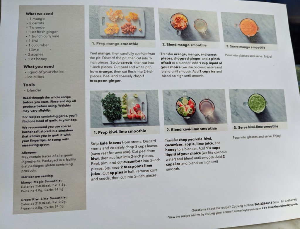 Smoothies from Martha & Marley Spoon The Martha Stewart Blog