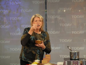 Caught me! - tasting some rice during a 'tease' for the segment