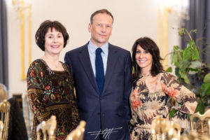 Also in attendance at the luncheon was the Marchioness of Normanby and Garden Museum Trustee, Nicola Schulman. Here she is with Garden Museum director, Christopher Woodward, and Carolyn Bender, event planner for British Floral Influencers. (Photo by @fredmarcusstudio)