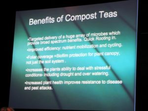 We use compost tea twice a month, at the farm, as a foliar spray in the greenhouses - here are some of the benefits of this spraying.