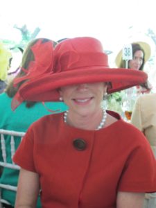 Her hat was really well made and went perfectly with her red suit.