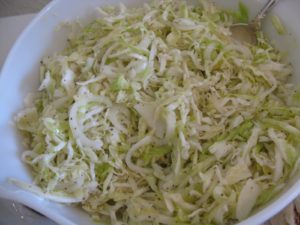 A really good slaw laced with celery seeds