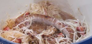 Kielbasa and Sauerkraut - Emeril's special dish for me