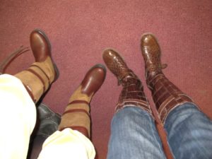 The boots on the right are the pair that I wore to the event.