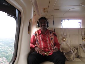 Our bodyguard, Ismail, was thrilled to come with us.  It was his first time on a helicopter!