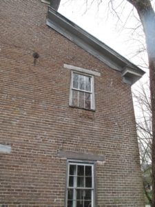 The mill building, constructed in 1873, is made of local, handmade bricks.