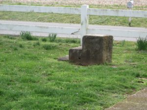 This is a hand-carved mounting block to enable women to get up on their horses.
